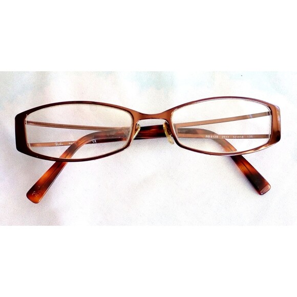 RayBan Eye Glass Frames RB 6128 2511 52 18 135 Tortoise Red Brown Made in Italy - Picture 3 of 14